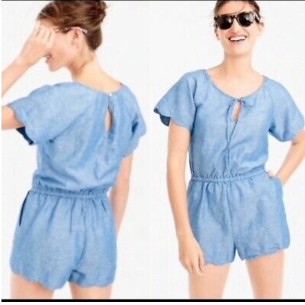 J.Crew Scalloped Romper Size XLarge